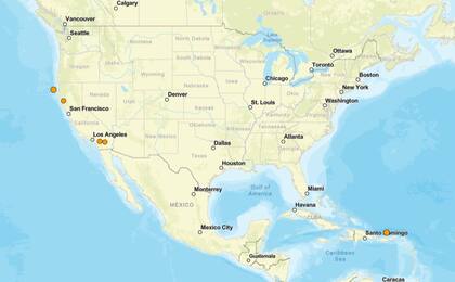 Los temblores ocurridos en EE.UU. durante las últimas horas