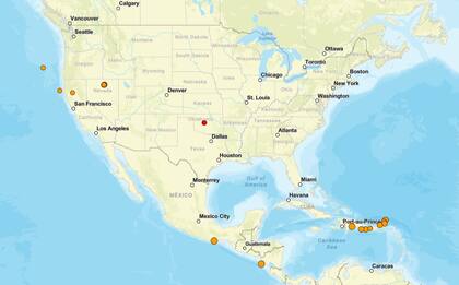 Los temblores ocurridos en EE.UU. durante las últimas horas