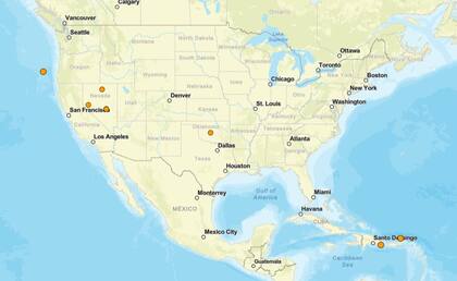 Los temblores ocurridos en EE.UU. durante las últimas horas
