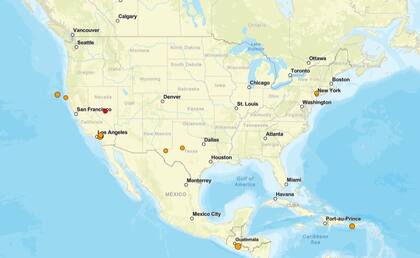 Los temblores ocurridos en EE.UU. durante las últimas horas