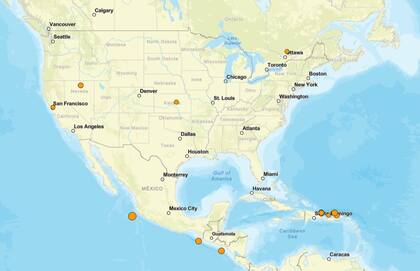 Los temblores ocurridos en EE.UU. durante las últimas horas