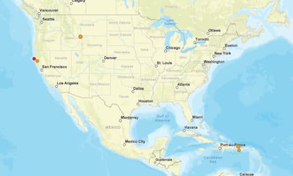 Los temblores ocurridos en EE.UU. durante las últimas horas
