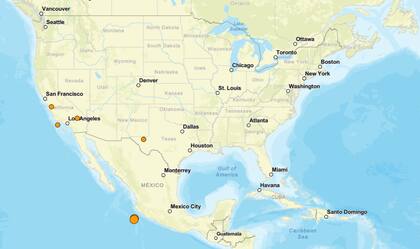 Los temblores ocurridos en EE.UU. durante las últimas horas