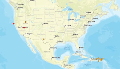 Los temblores ocurridos en EE.UU. durante las últimas horas