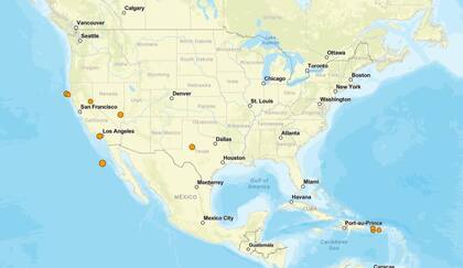 Los temblores ocurridos en EE.UU. durante las últimas horas
