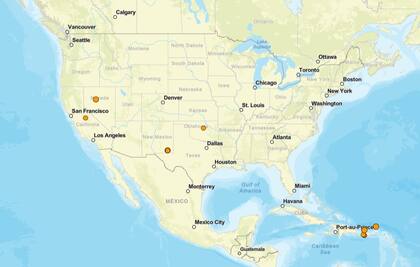Los temblores ocurridos en EE.UU. durante las últimas horas