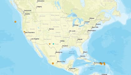 Los temblores ocurridos en EE.UU. durante las últimas horas