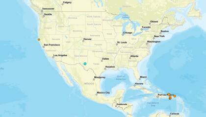 Los temblores ocurridos en EE.UU. durante las últimas horas