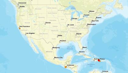 Los temblores ocurridos en EE.UU. durante las últimas horas