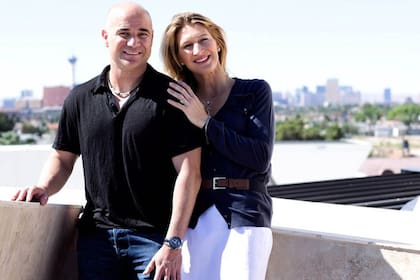 Los tenistas Andre Agassi y Steffi Graf.