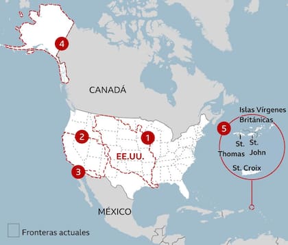 Los territorios que Estados Unidos compró a lo largo de su historia para formar el país que es ahora
