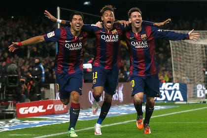 Neymar compuso junto con Messi y Luis Suárez un tridente armonioso y letal, 