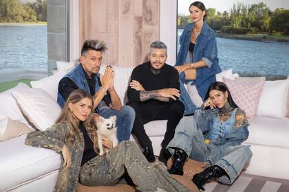 Los Tinelli: Micaela, Luciano "El Tirri", Marcelo, Juana y Candelaria Tinelli