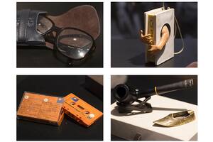 Los típicos anteojos de Cortázar, una original radio portátil, un casete con un mensaje conmovedor y la pipa: piezas de colección del Museo del Escritor de Madrid que se verán por primera vez en el país