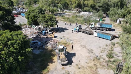 Los trabajos de remoción de escombros