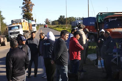 Los transportistas en Quequén
