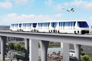 La nueva tecnología con un tren automático para traslados desde el Aeropuerto de Los Ángeles