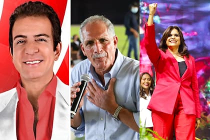 Los tres candidatos principales a la presidencia de Honduras