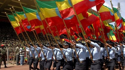 Los tres colores principales de la bandera de Etiopía representan el panafricanismo y varios estados poscoloniales los adoptaron.