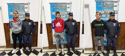 Los tres detenidos que iban en el Renaul Clio