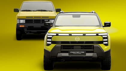 Los tres espacios abiertos en el capó están inspirados en la Nissan D21 de la década del 80, según informó la compañía