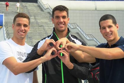 Los tres olímpicos argentinos de la natación