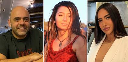 Los tres rehenes cuyos cuerpos fueron recuperados esta semana en Gaza: Itzik Gelernter, Shani Louk y Amit Buskila