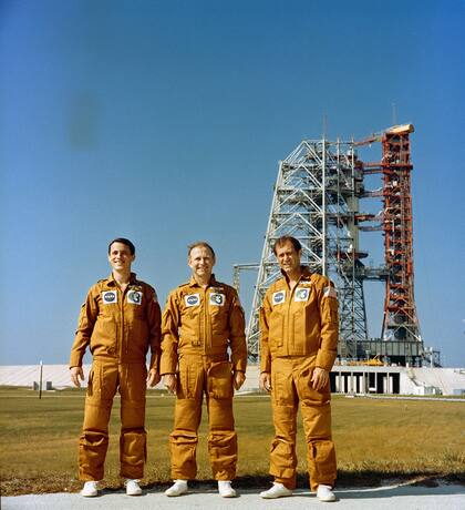Los tripulantes de la misión Skylab 4 eran Ed Gibson (izquierda), Gerald Carr y William Pogue