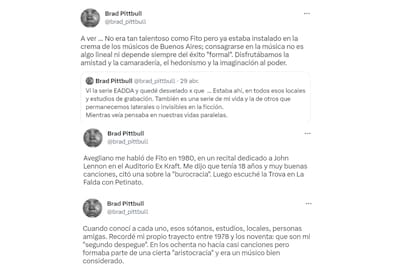 Los tuits de Andrés Calamaro sobre la serie de Fito Páez