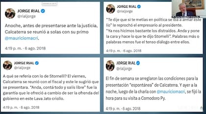 Los tuits de Jorge Rial en el caso Cuadernos