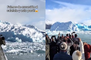 Fue de excursión al glaciar Perito Moreno y vio un extraño fenómeno que lo tomó por sorpresa