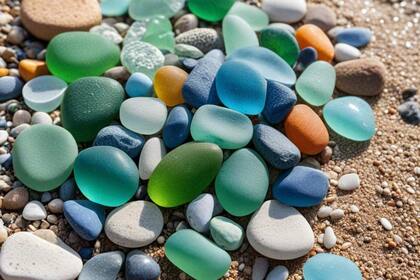 Los turistas se arriesgan al bajar por el sendero peligroso para ver los cristales marinos de la playa