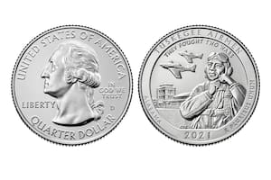 La moneda de 25 centavos de 2021 que se vendió por US$3295