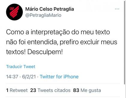 Los tweets que el presidente de Atletico Paranaense debió borrar tras recordar a Morro García
