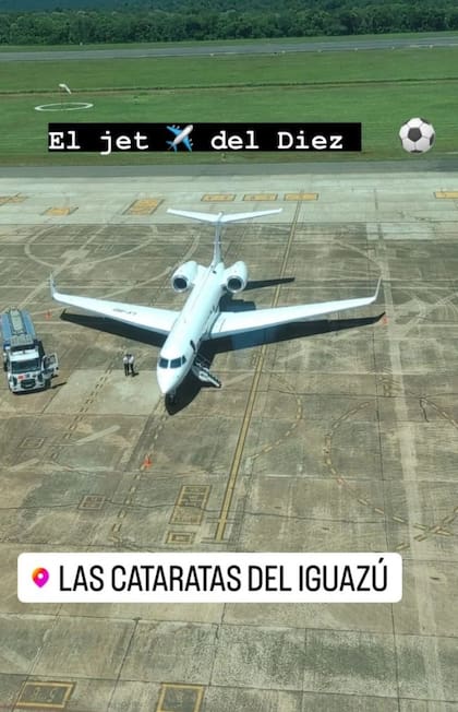 Los usuarios de las redes compartieron una foto del avión de los Messi en el aeropuerto de Misiones