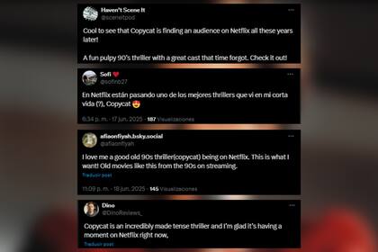 Los usuarios de las redes le dieron play a Copycat en Netflix y dejaron sus opiniones (Foto: Captura de X)