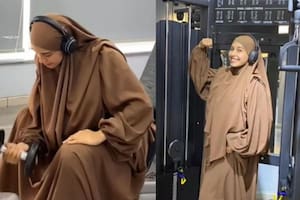 Una mujer musulmana mostró como hace ejercicio vistiendo hiyab y se volvió viral