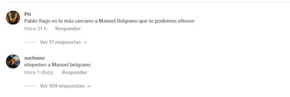 Los usuarios de TikTok ironizaron con la presencia de Manuel Belgrano
