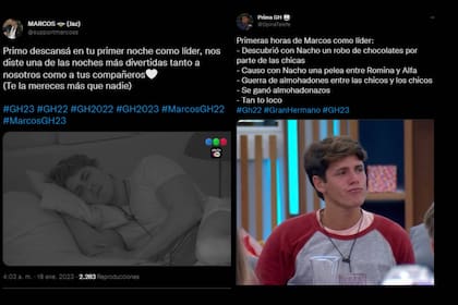 Los usuarios de Twitter festejaron el liderazgo de Marcos (Captura Twitter)