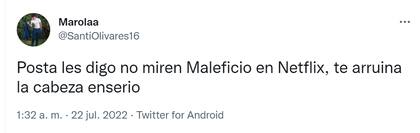 Los usuarios de Twitter recomendaron no ver la película por su escala de terror.
