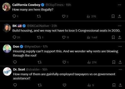 Los usuarios de X fueron muy críticos en la publicación de Gavin Newsom