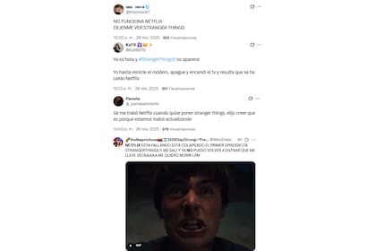 Los usuarios de X reaccionaron a la caída de Netflix tras el estreno de la quinta temporada de Stranger Things (Foto: Captura de X)