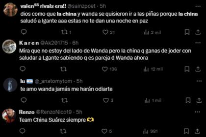 Los usuarios de X reaccionaron ante presunto conflicto entre Nara y Suárez (Foto: X)