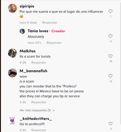 Los usuarios le recomendaron a Tania Loves acudir a la Profeco