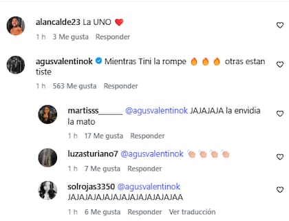Los usuarios le recordaron a Tini su pelea con Emilia Mernes