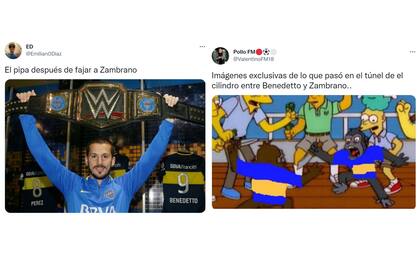 Los usuarios llenaron las redes sociales de memes luego de la pelea entre Carlos Zambrano y Darío Benedetto