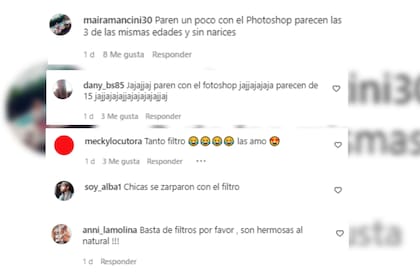 Los usuarios no perdonaron al uso de filtros (Captura Instagram)