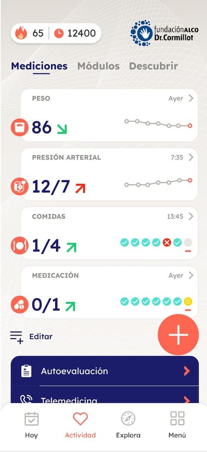 Los usuarios pueden realizar un auto monitoreo y registro de su salud