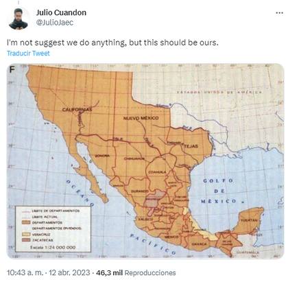 Los usuarios recordaron cuando varios estados de EE.UU. pertenecían originalmente a México