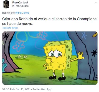 Los usuarios sostuvieron que CR7 estaba aliviado de evitar un cruce con Messi en octavos de la Champions League